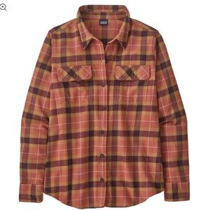 NWT Patagonia Women’s Long Sleeve Organic Cotton Midweight Fjord Flannel Shirt L